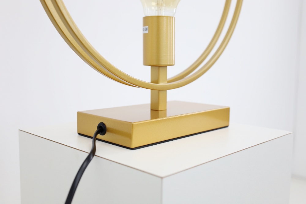 Sierlijke tafellamp DOUBLE RING | Goud 40 cm