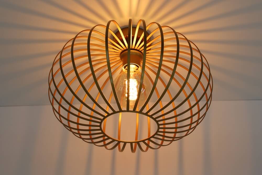 Sierlijke draad plafondlamp BOLERO goud | Ø 40 cm