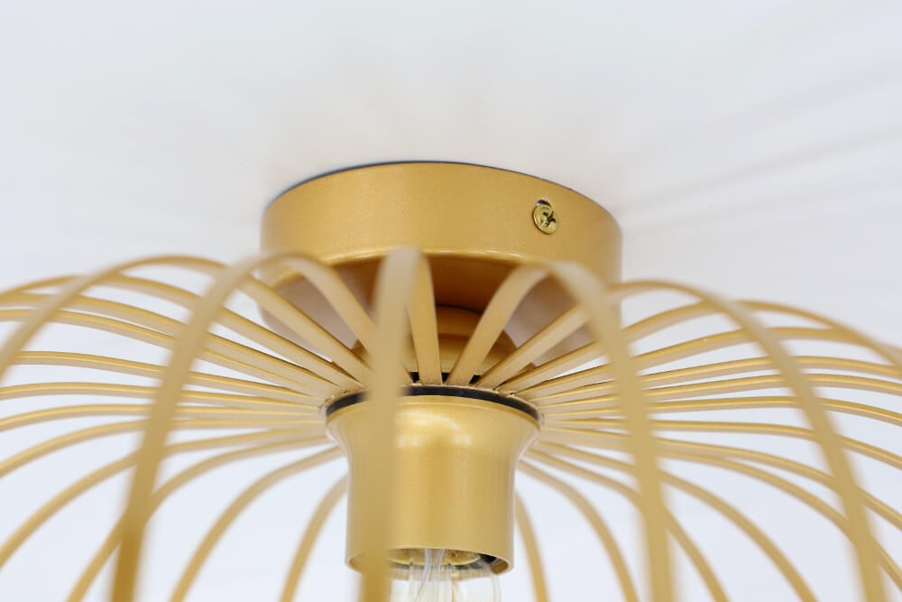 Sierlijke draad plafondlamp BOLERO goud | Ø 40 cm