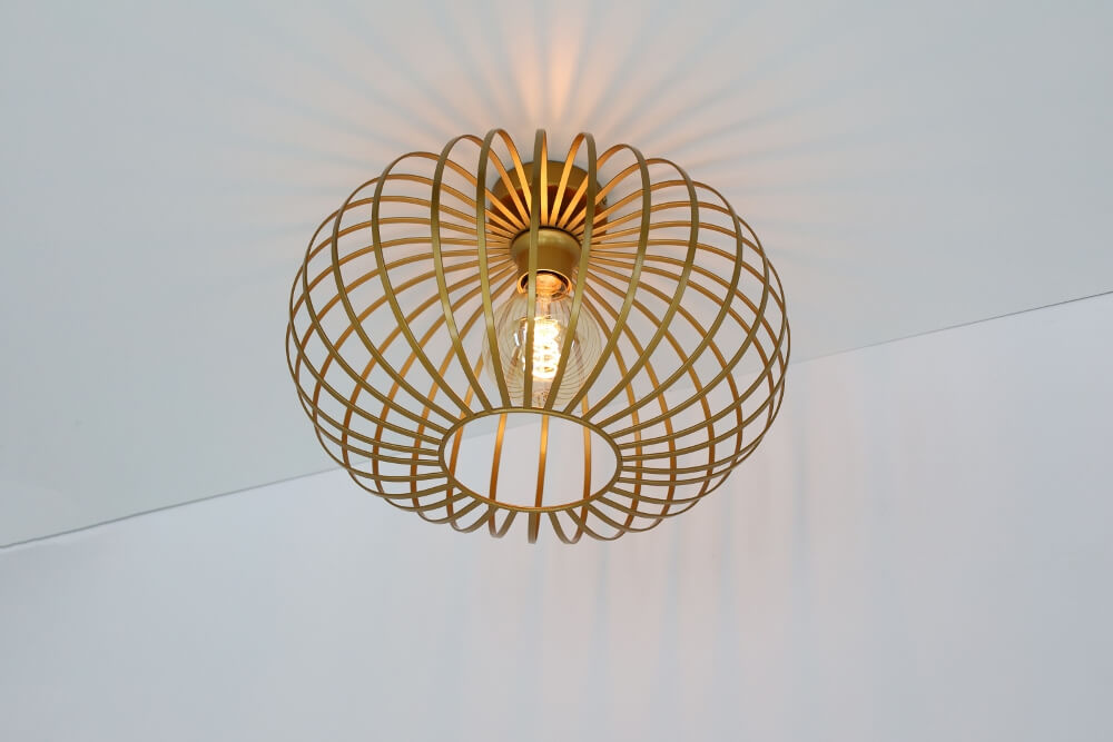 Sierlijke draad plafondlamp BOLERO goud | Ø 40 cm