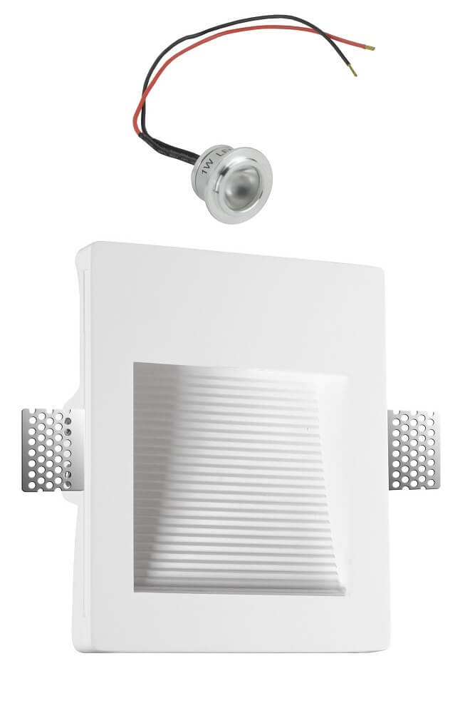 Trimless inbouw wandlamp / trapverlichting GIPSY WALL 3 LED | Ribbel
