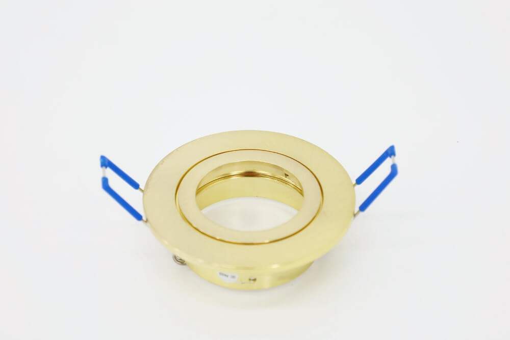 Ronde inbouwspot AMIR vast 8 cm | Goud / Messing