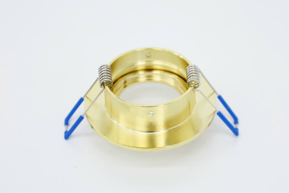 Ronde inbouwspot AMIR vast 8 cm | Goud / Messing