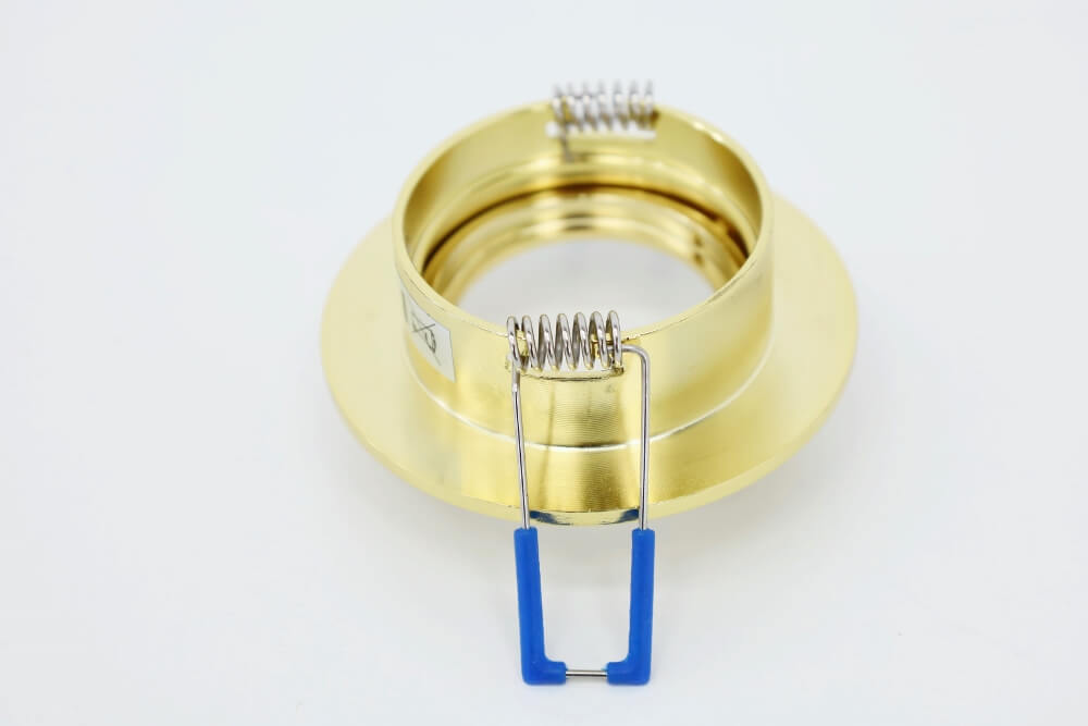 Ronde inbouwspot AMIR vast 8 cm | Goud / Messing