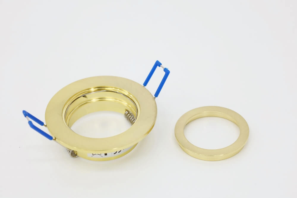 Ronde inbouwspot AMIR vast 8 cm | Goud / Messing