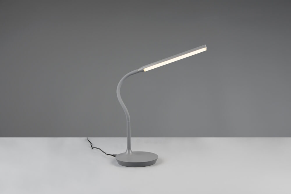 Strakke tafellamp GENTLY LED dimbaar en CCT | Grijs