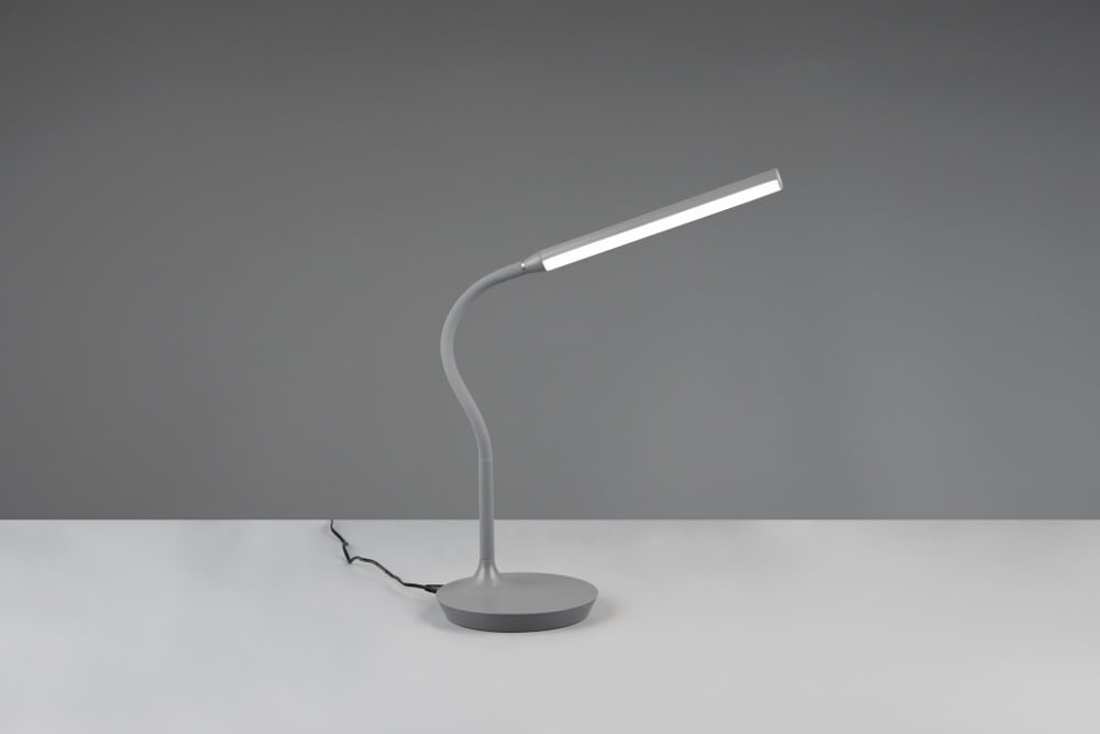 Strakke tafellamp GENTLY LED dimbaar en CCT | Grijs