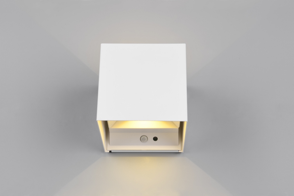 Oplaadbare wandlamp ARRIGO voor binnen en buiten | Wit vierkant