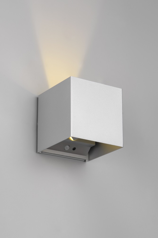 Oplaadbare wandlamp ARRIGO voor binnen en buiten | Grijs vierkant