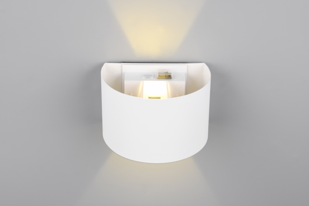 Oplaadbare wandlamp ARRIGO voor binnen en buiten | Wit rond