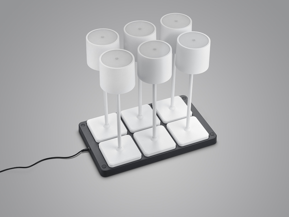 Draadloze tafellamp GIMINEZ SET 6 stuks | Wit