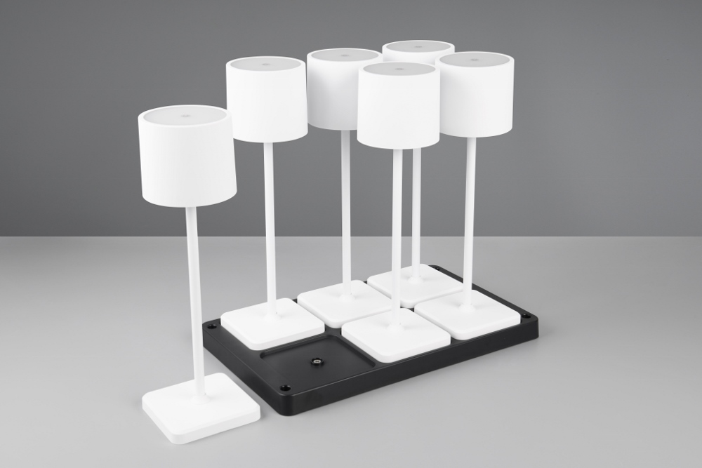 Draadloze tafellamp GIMINEZ SET 6 stuks | Wit