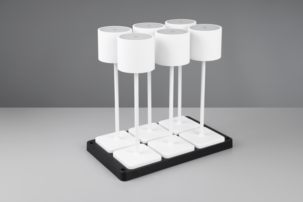 Draadloze tafellamp GIMINEZ SET 6 stuks | Wit