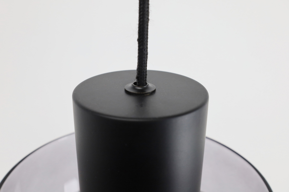 Sfeervolle vloerlamp CHIASSO | Zwart / Smoke