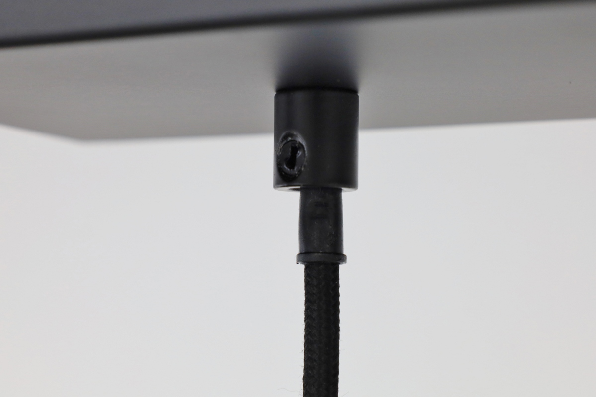 Sfeervolle hanglamp CHIASSO 3-lichts | Zwart / Smoke