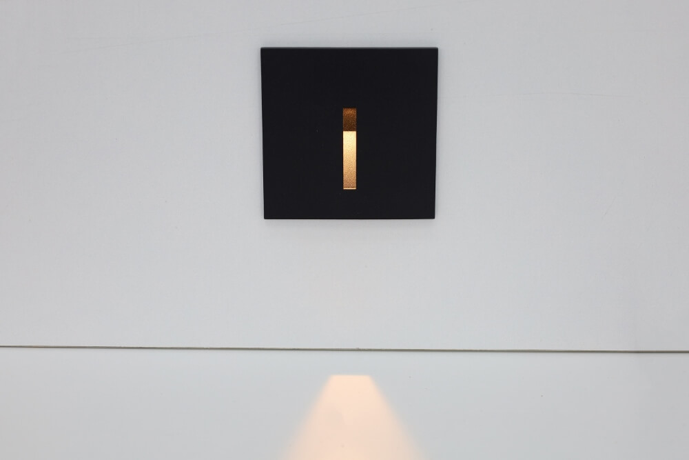 Trapverlichting / Inbouw wandlamp BORGO SMAL warm wit IP65 | Zwart