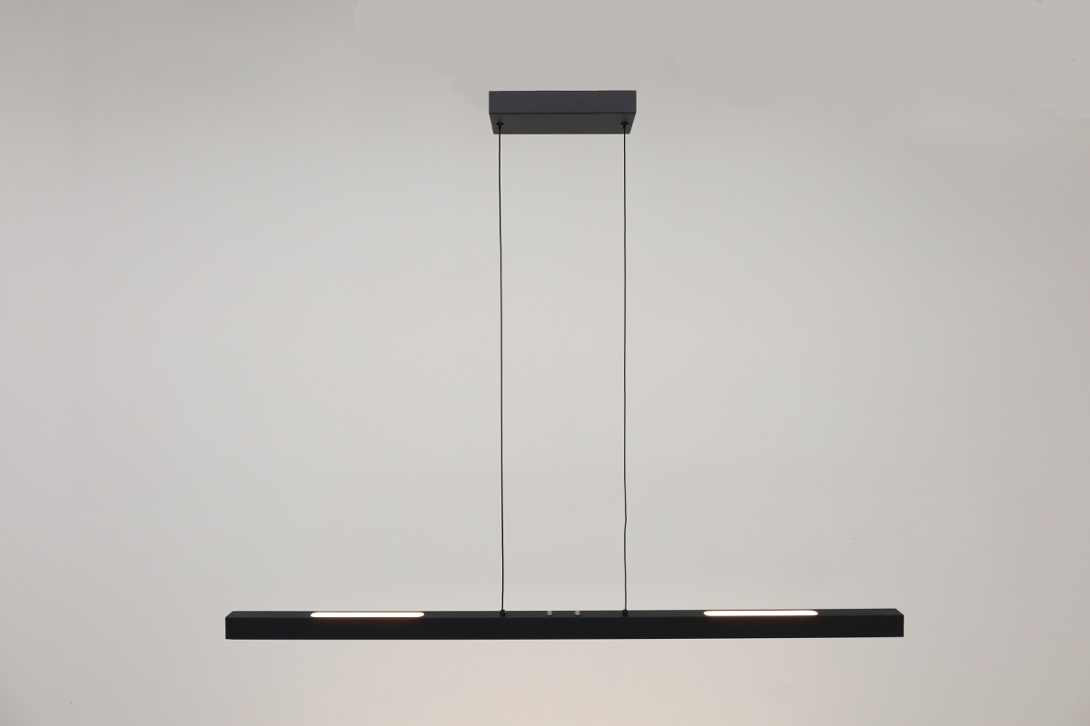 Strakke hanglamp TANDRIA 120 cm | Zwart