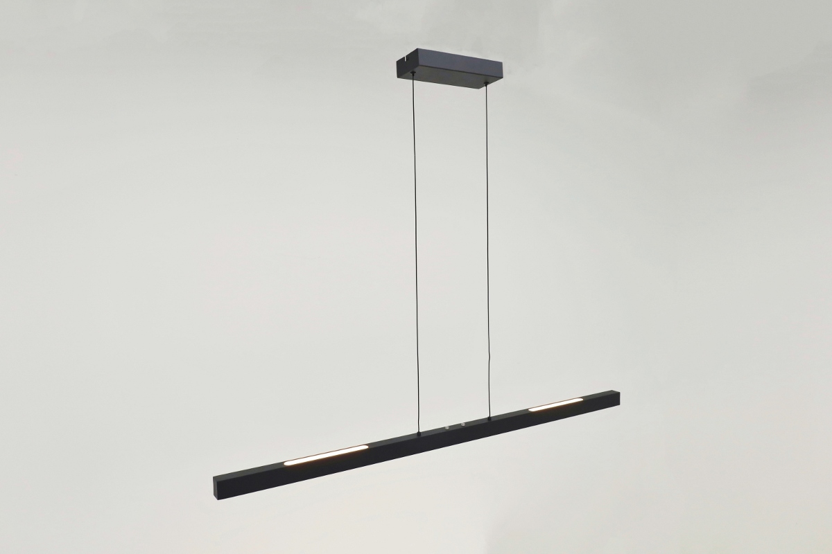 Strakke hanglamp TANDRIA 120 cm | Zwart
