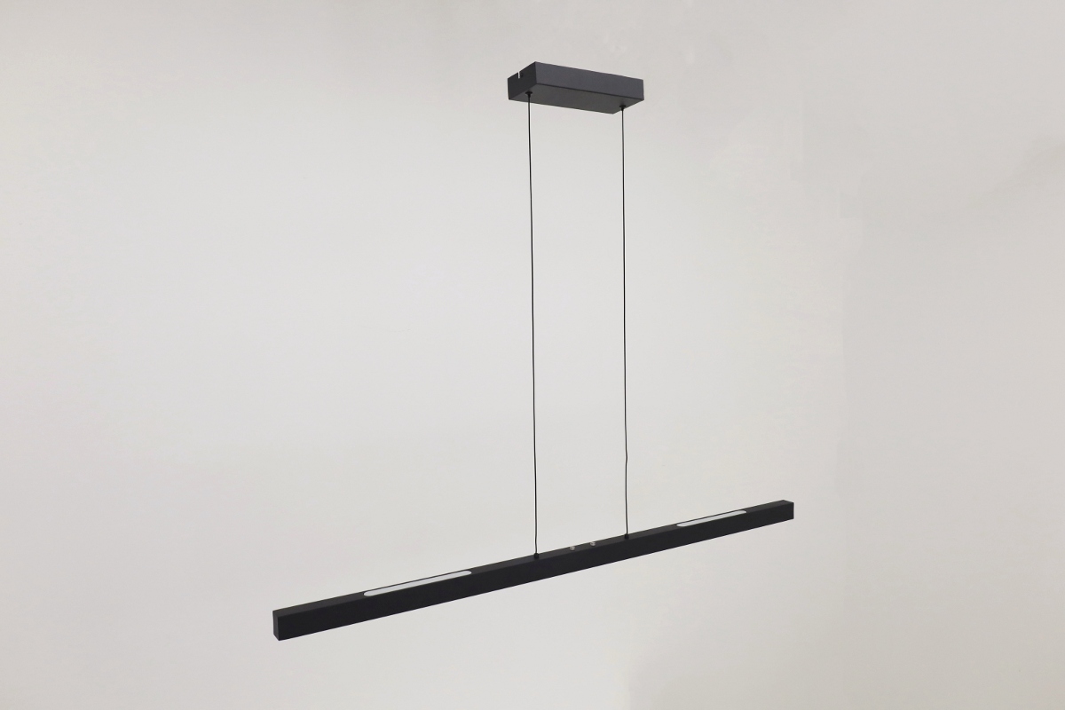 Strakke hanglamp TANDRIA 120 cm | Zwart