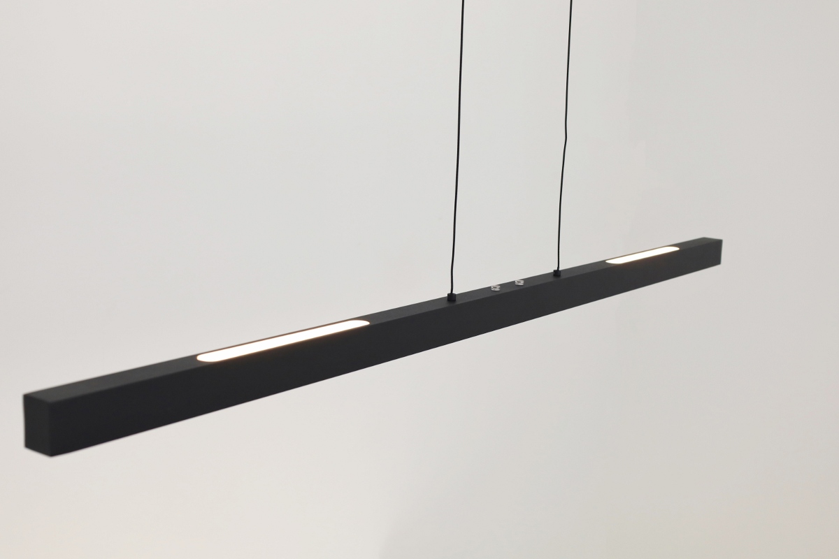 Strakke hanglamp TANDRIA 120 cm | Zwart