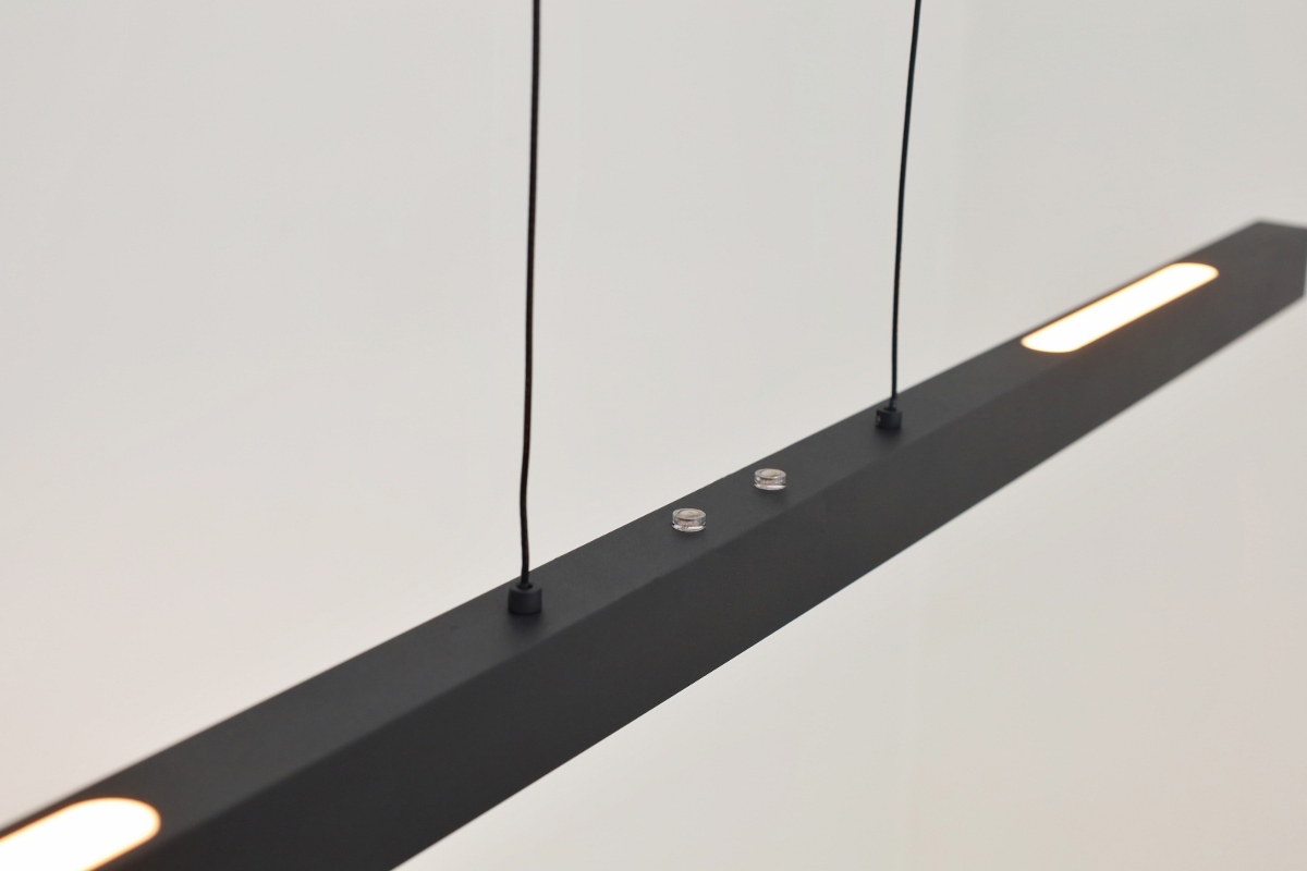 Strakke hanglamp TANDRIA 120 cm | Zwart
