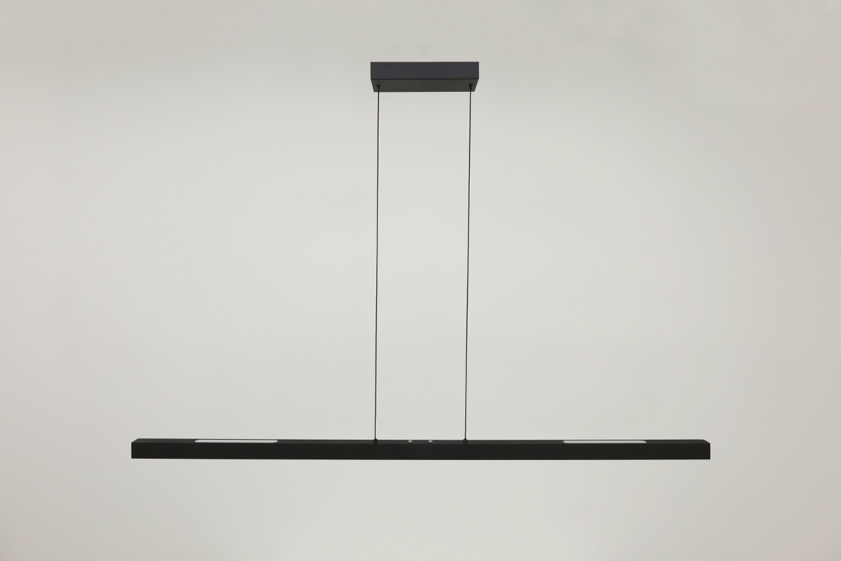 Strakke hanglamp TANDRIA 140 cm | Zwart