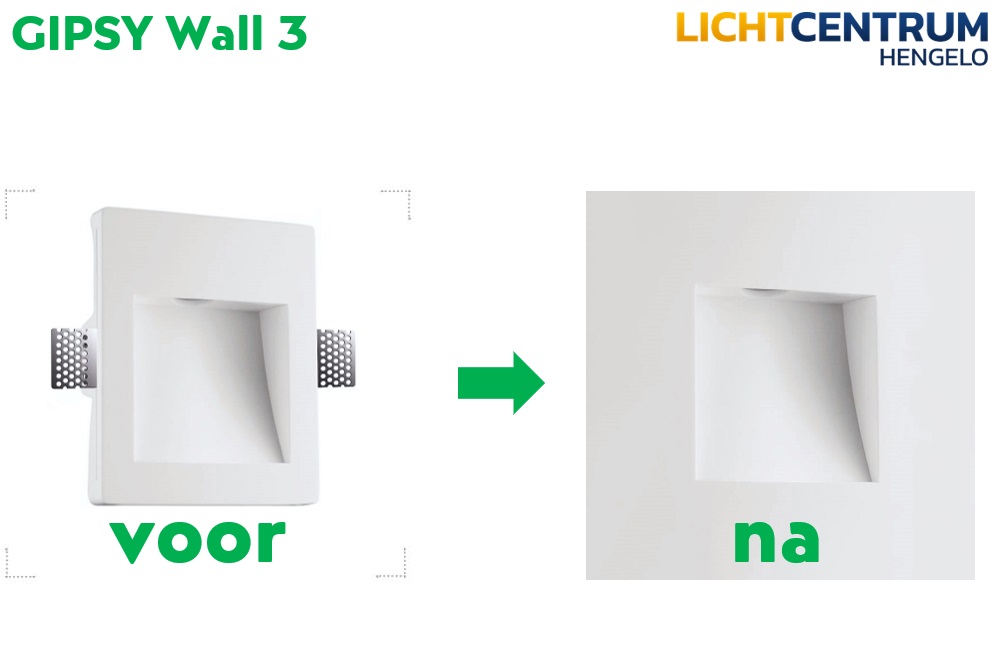Trimless inbouw wandlamp / trapverlichting GIPSY WALL 3 LED | Glad