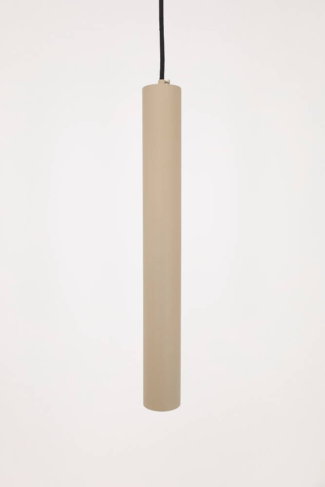 Minimalistische koker hanglamp RUNNY 50 cm | Zand / Quartz