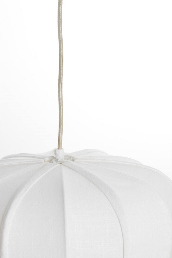 Sfeervolle stoffen hanglamp ZUBEDO crème | Ø 40 cm