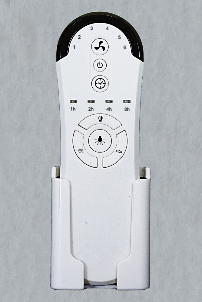 Stille stalen plafondventilator AUSTIN licht eiken met LED | 3 bladen met afstandsbediening