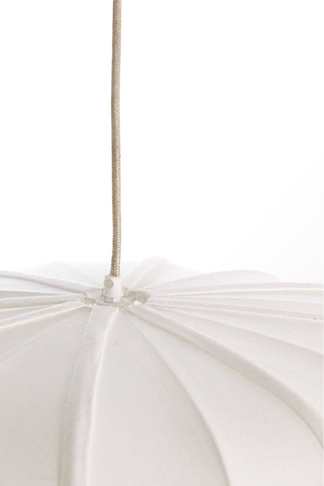Sfeervolle stoffen hanglamp ZUBEDO crème | Ø 60 cm