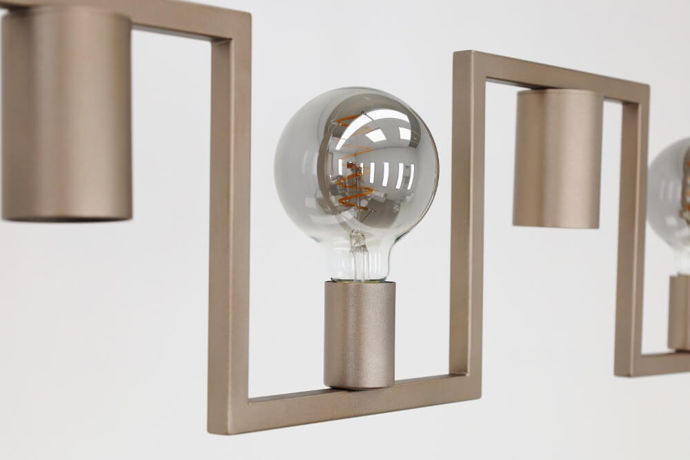 Functionele hanglamp COMBI E27 + GU10 7-lichts | Champagne