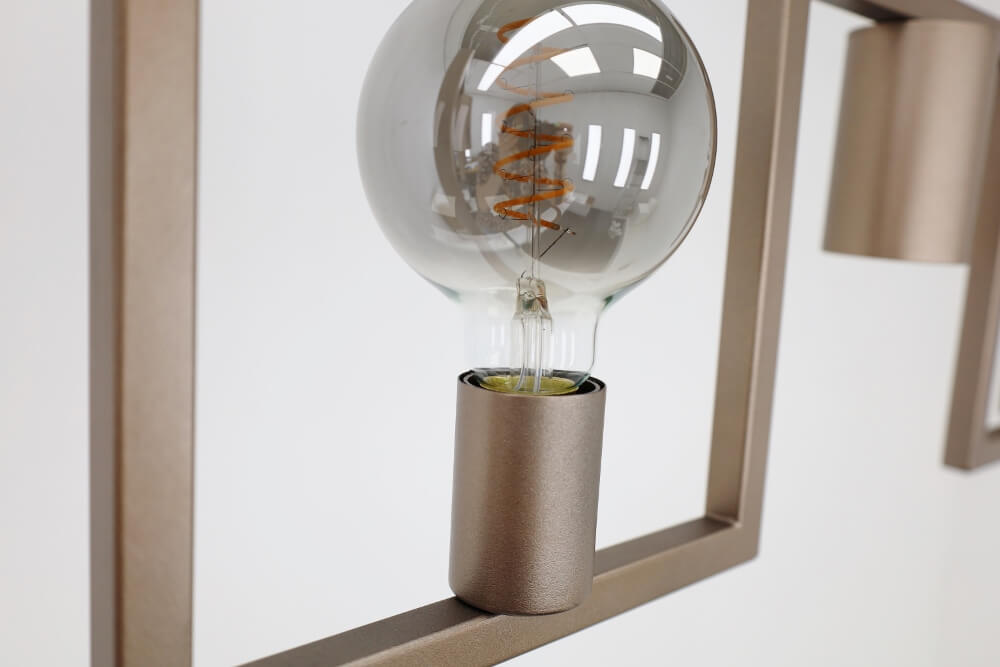 Functionele hanglamp COMBI E27 + GU10 7-lichts | Champagne