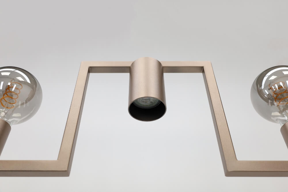 Functionele hanglamp COMBI E27 + GU10 7-lichts | Champagne