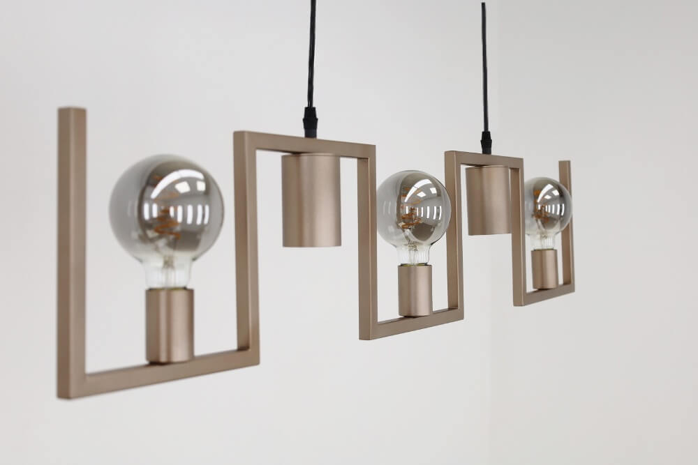Functionele hanglamp COMBI E27 + GU10 5-lichts | Champagne