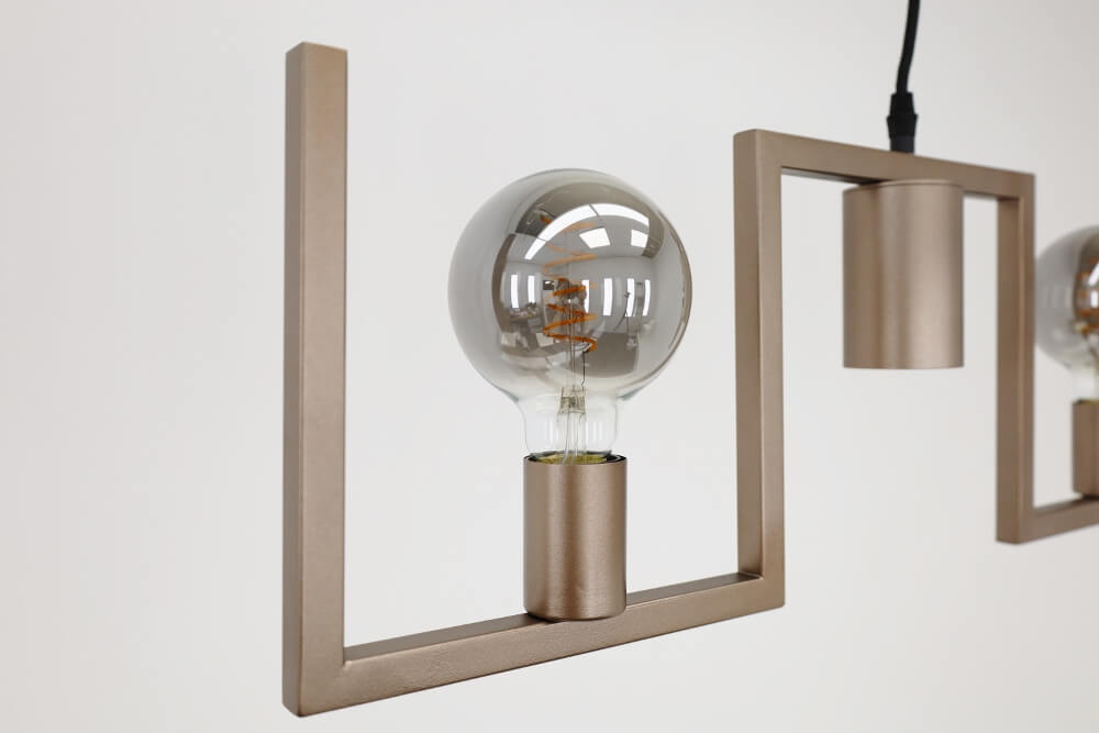 Functionele hanglamp COMBI E27 + GU10 5-lichts | Champagne