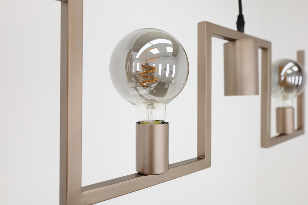 Functionele hanglamp COMBI E27 + GU10 5-lichts | Champagne