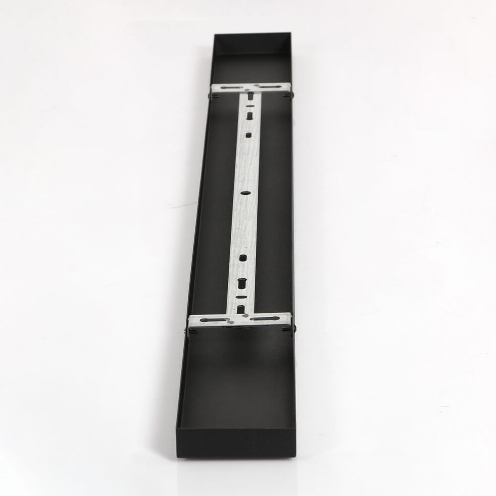 Stalen plafondbalk BASIC LINE voor lampen 100 x 9 cm | Zwart
