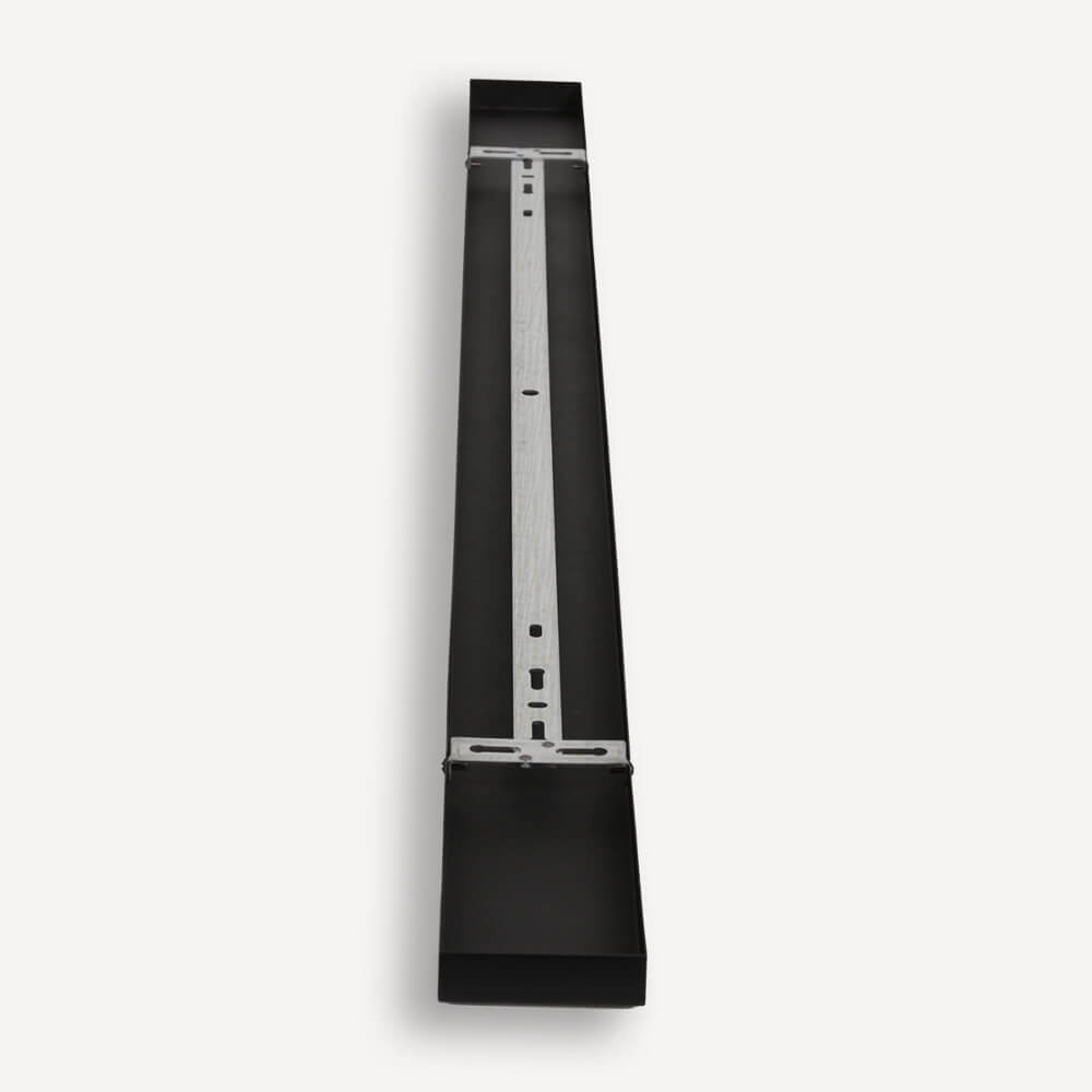 Stalen plafondbalk BASIC LINE voor lampen 140 x 9 cm | Zwart