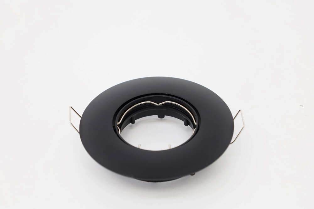 Zwarte inbouwspot CLASSIC met brede rand | 9,5 cm