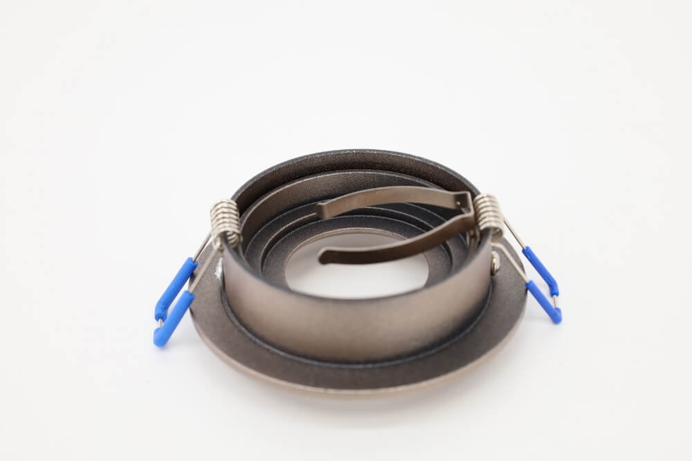 Elegante ronde inbouwspot SMOOTH kantelbaar 9,2 cm | Mokkabruin