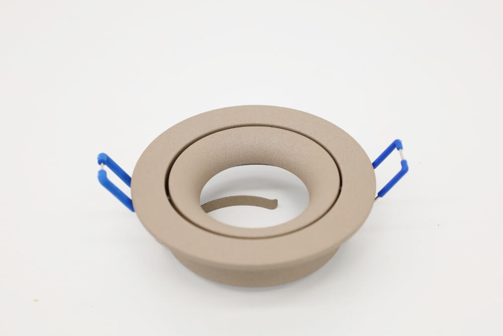 Elegante ronde inbouwspot SMOOTH kantelbaar 9,2 cm | Zand / Quartz