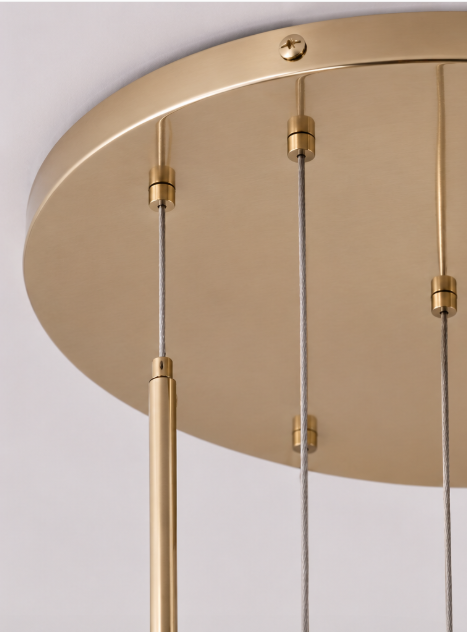 Sfeervolle vide lamp PYRAMID 7-lichts | Goud / Smoke