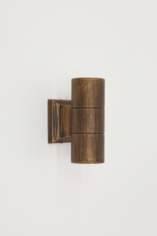 Wand buitenlamp BOXXO zwart GU10 up down | Roestbrons