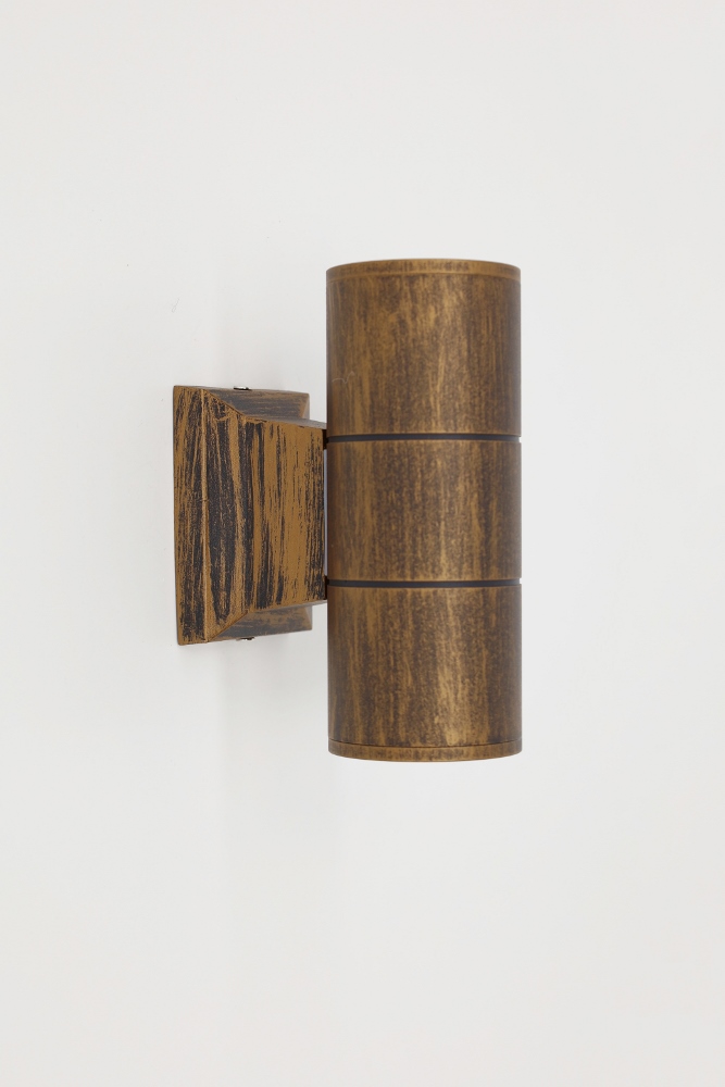 Wand buitenlamp BOXXO zwart GU10 up down | Roestbrons