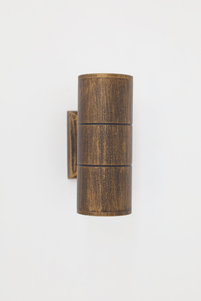 Wand buitenlamp BOXXO zwart GU10 up down | Roestbrons