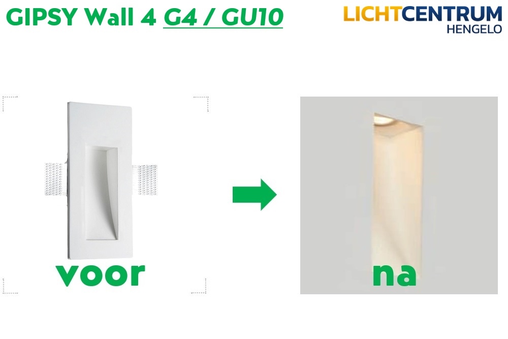 Trimless inbouw wandlamp / trapverlichting GIPSY WALL 4 XS | G4 / GU10