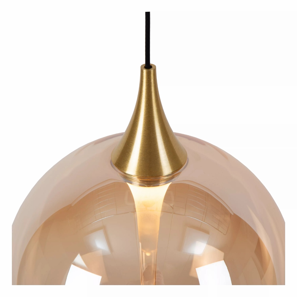 Stijlvolle hanglamp GISELA 8-lichts ovaal | Amber