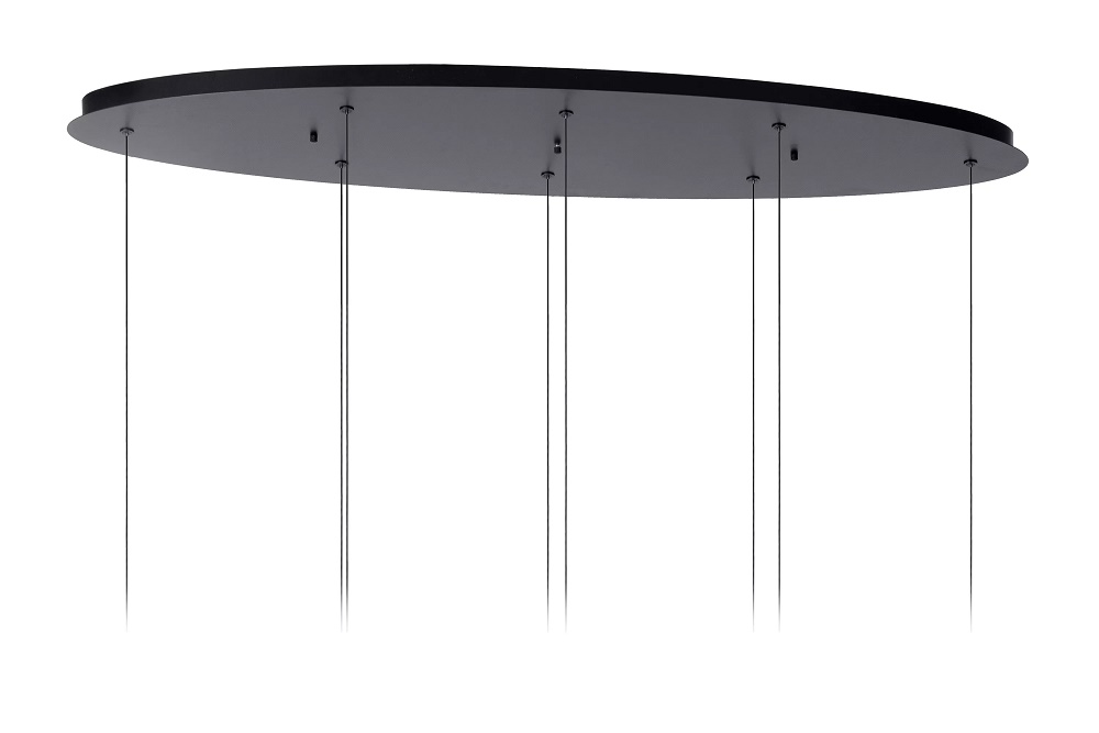 Stijlvolle hanglamp GISELA 8-lichts ovaal | Amber