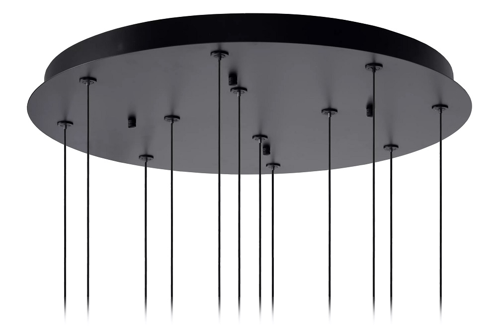 Stijlvolle hanglamp GISELA 12-lichts rond videlamp | Amber